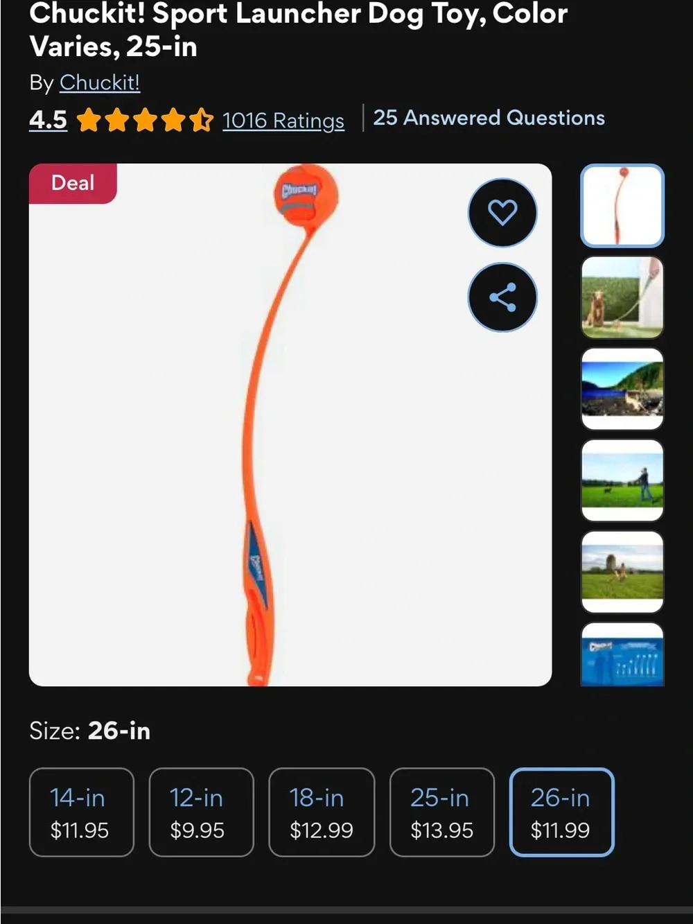 Chuckit! Sport Launcher Dog Toy with medium balls